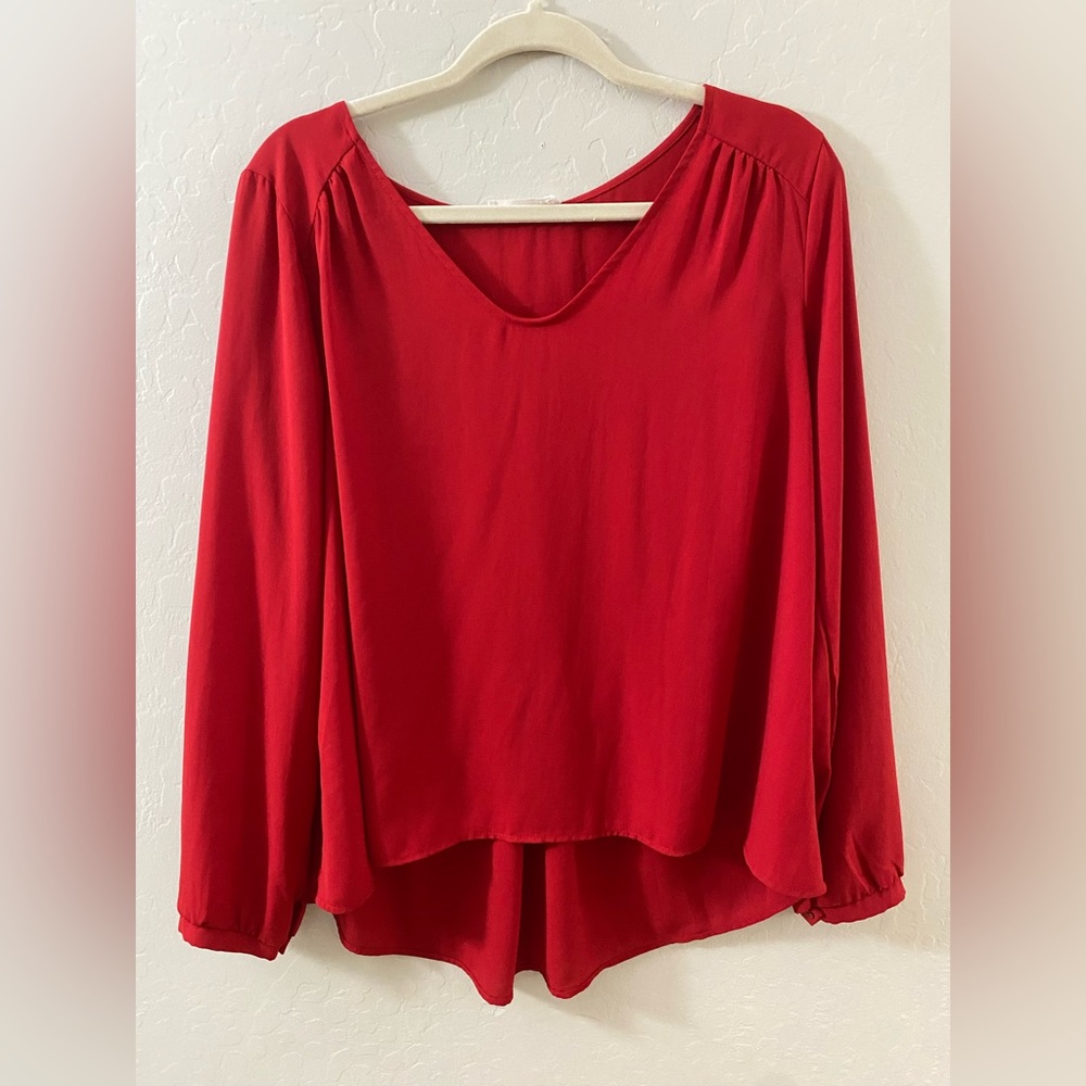 Red Women’s plain blouse
